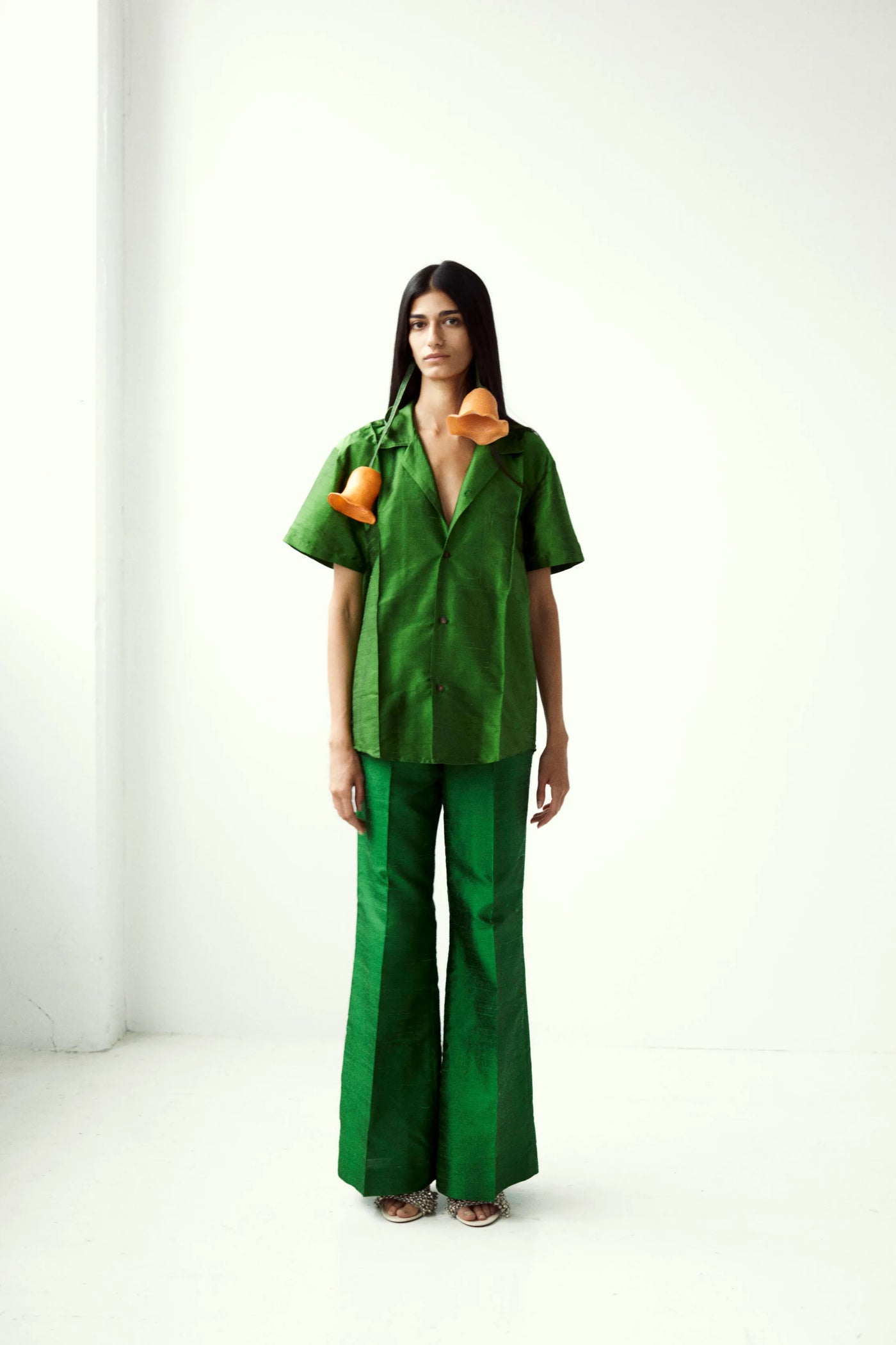 Full Length Flare Pant - Emerald