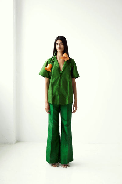 Full Length Flare Pant - Emerald
