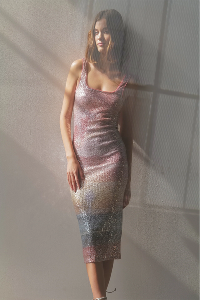 Catch A Wave Tank Dress - Sparkling Surf