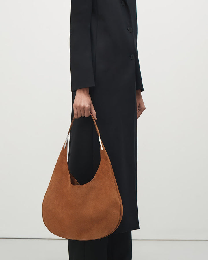 Florence Hobo in Suede - Brown