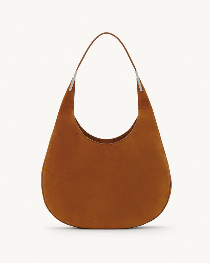 Florence Hobo in Suede - Brown