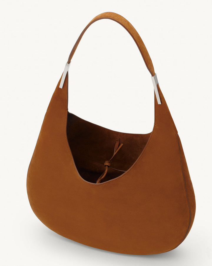 Florence Hobo in Suede - Brown