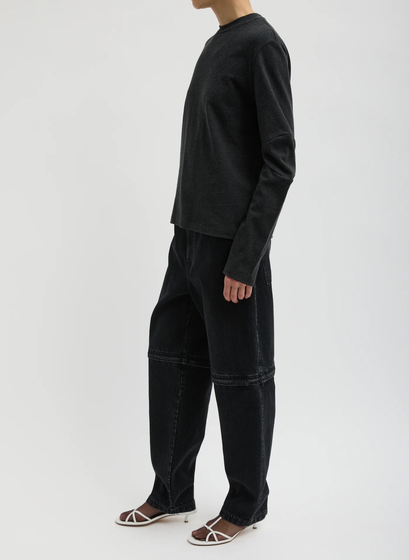 Perfect T-Shirt With Gusset Elbow Sleeve - Charcoal Grey