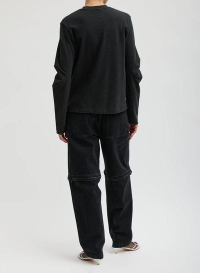 Perfect T-Shirt With Gusset Elbow Sleeve - Charcoal Grey