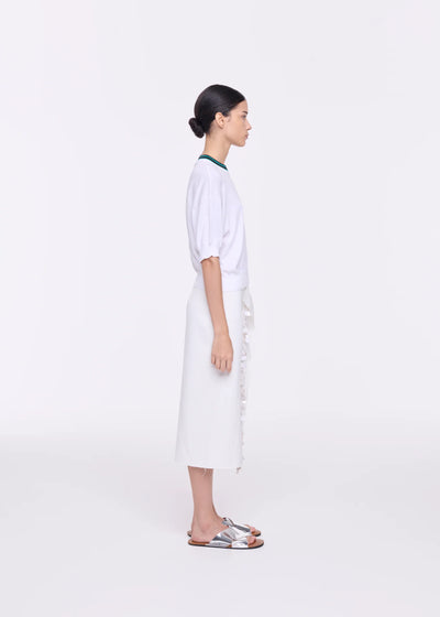 KNITTED COTTON SWEATER - White