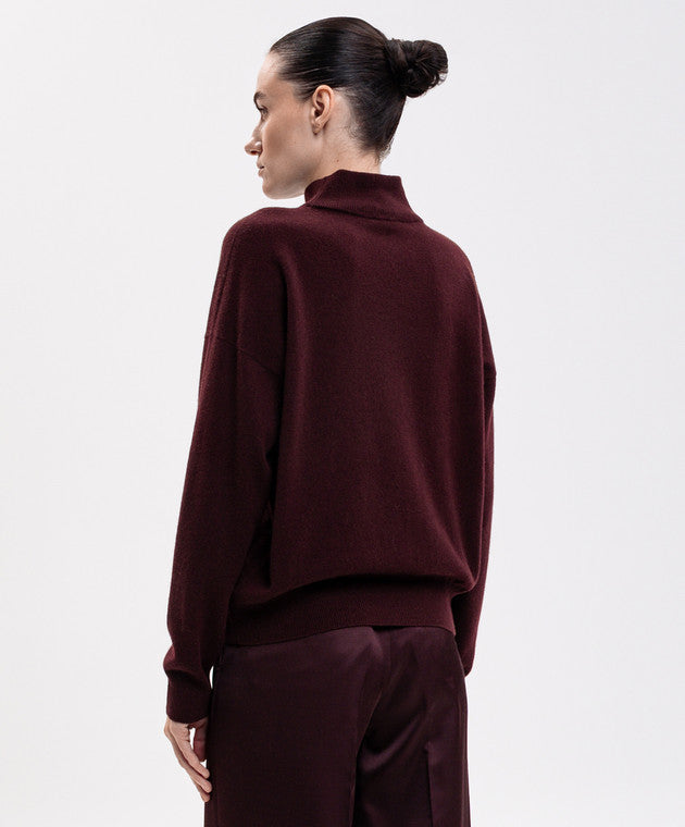 Wool, Silk & Cashmere Sweater - Garnet