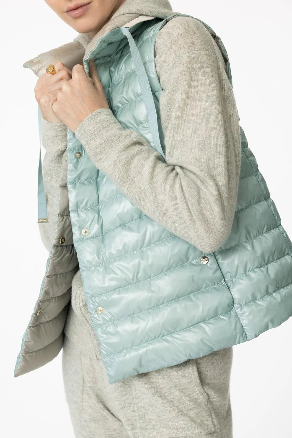 Ultralight Reversible Vest – Blue Champagne