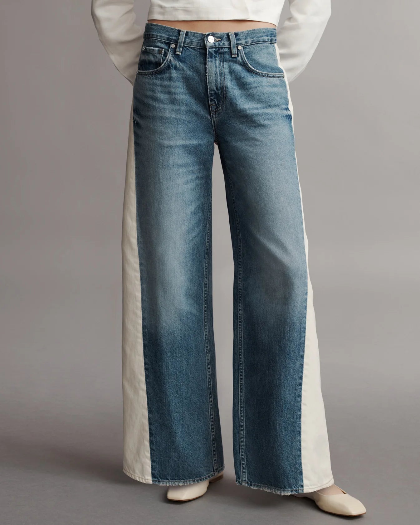 Ramblin' Man Jean - White/Vintage Denim