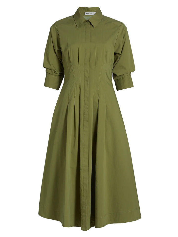 Jonathan Simkhai - Jazz Pintuck Midi Dress - More Colors Available