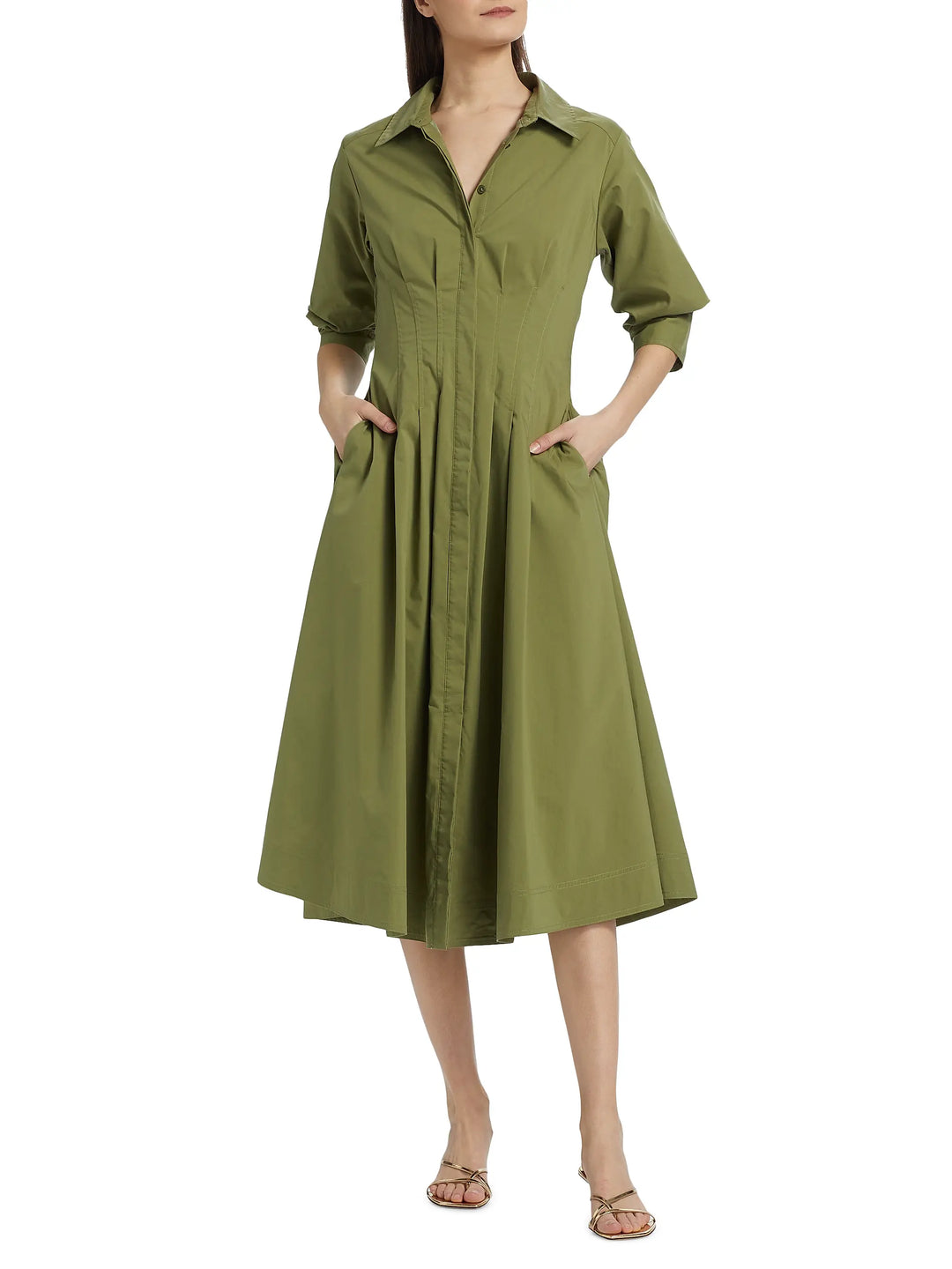 Jonathan Simkhai - Jazz Pintuck Midi Dress - More Colors Available