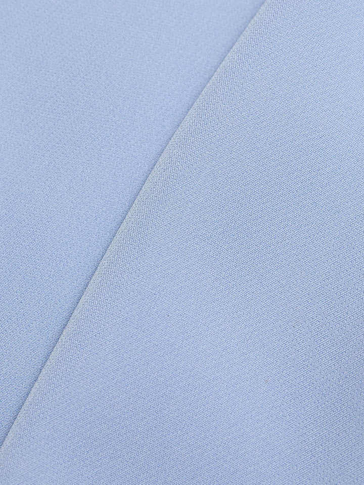 Crepe Beaded Neck Column Gown - Light Blue