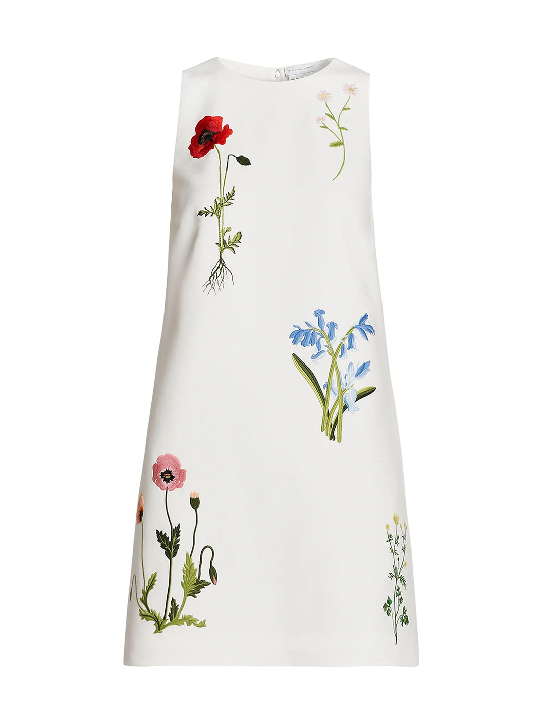 Floral-Embroidered Shift Dress - Cream Coplons Floral-Embroidered Shift Dress - Cream Coplons
