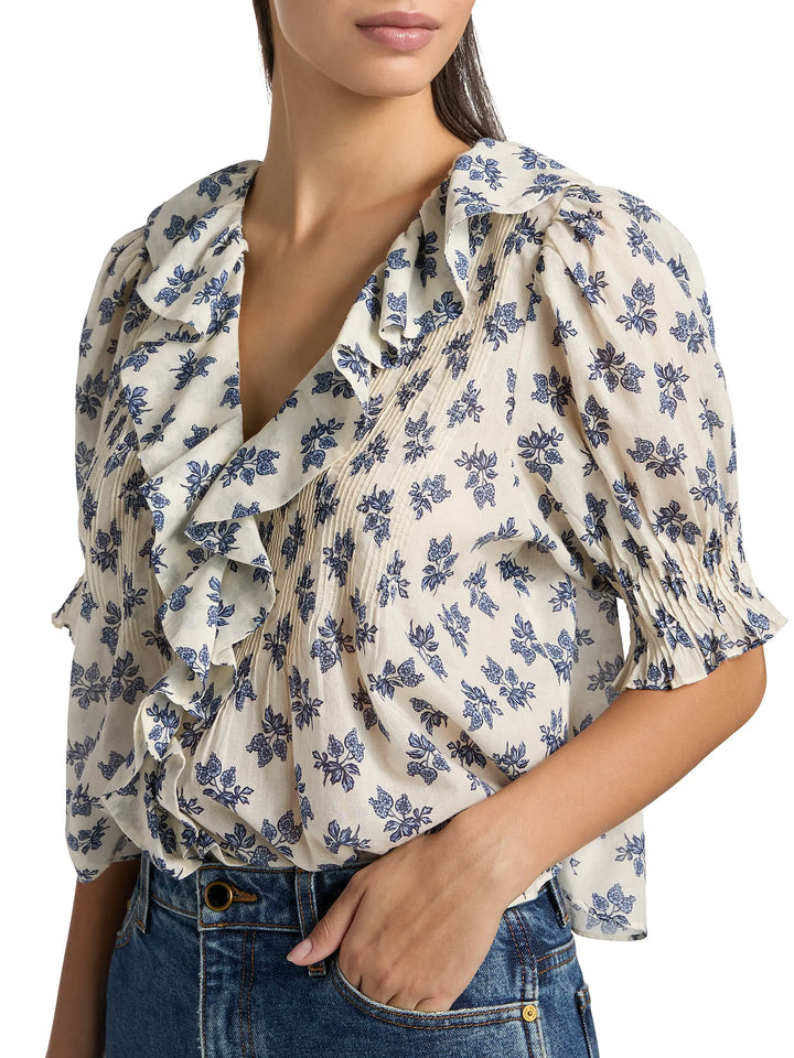 Henri Top - White Multi