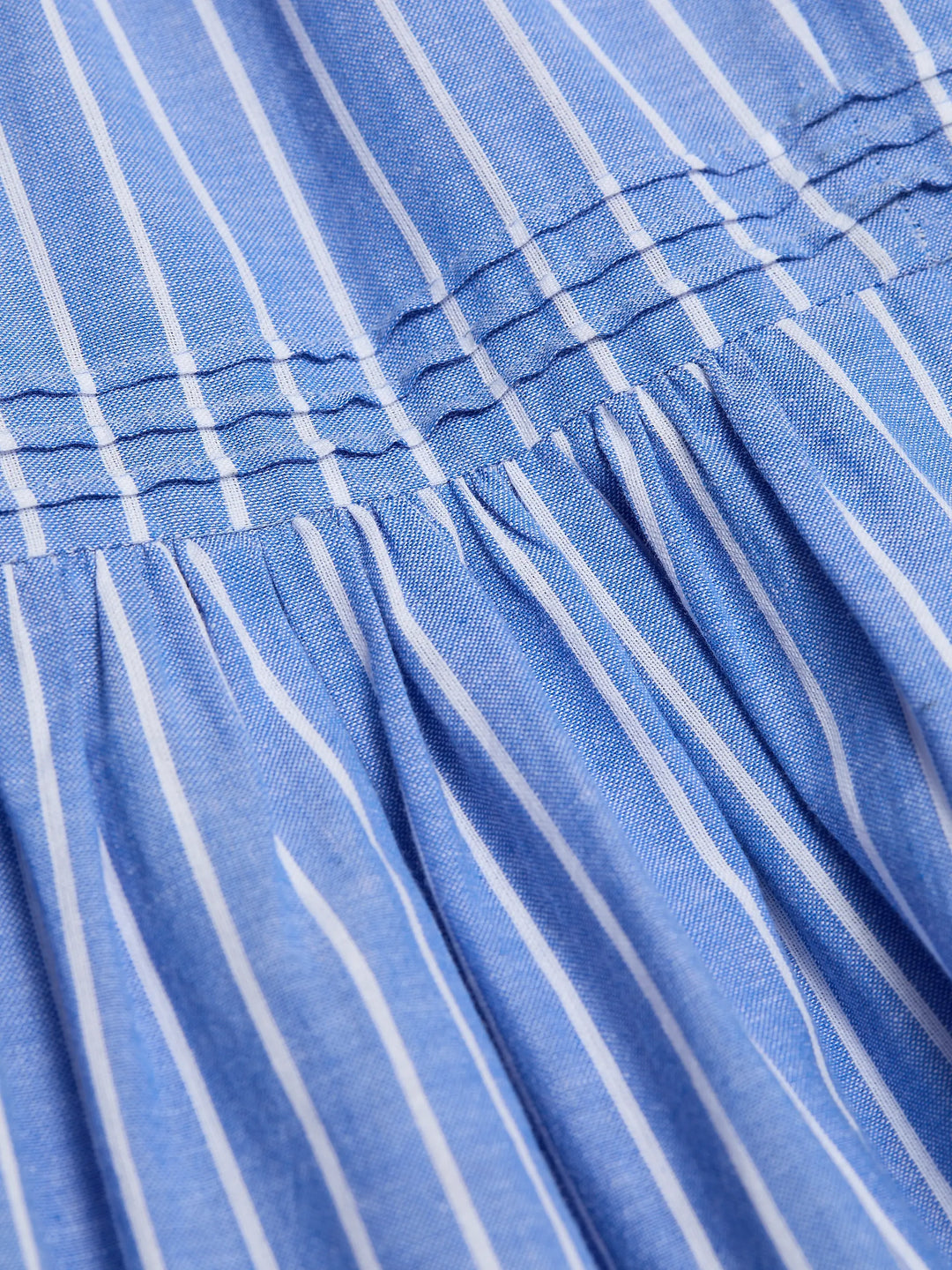 Sebastiane Tiered Striped Midi Skirt - Blue Multi