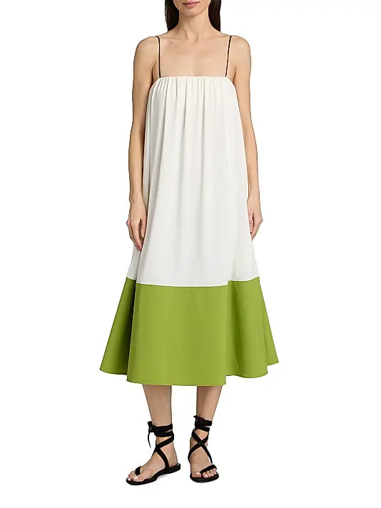 Saria Dress - white/lime