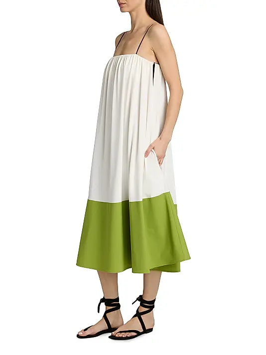 Saria Dress - white/lime