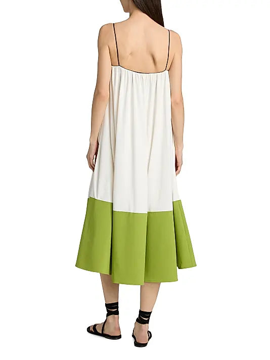 Saria Dress - white/lime