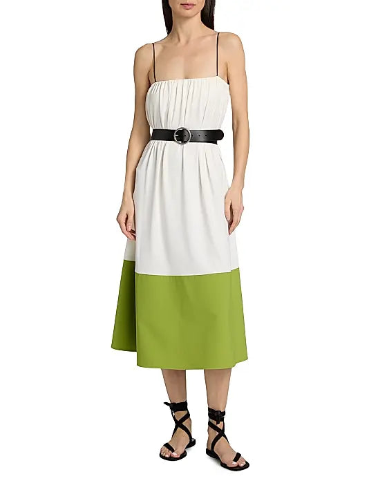 Saria Dress - white/lime
