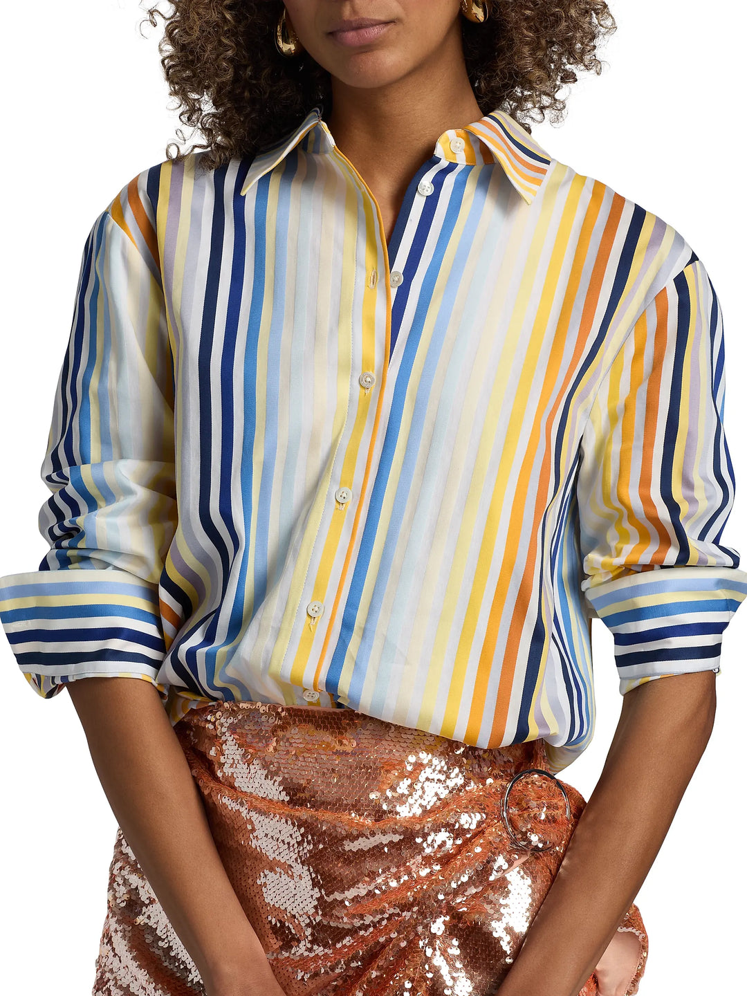 Brennan Boyfriend Shirt - Blue Multi