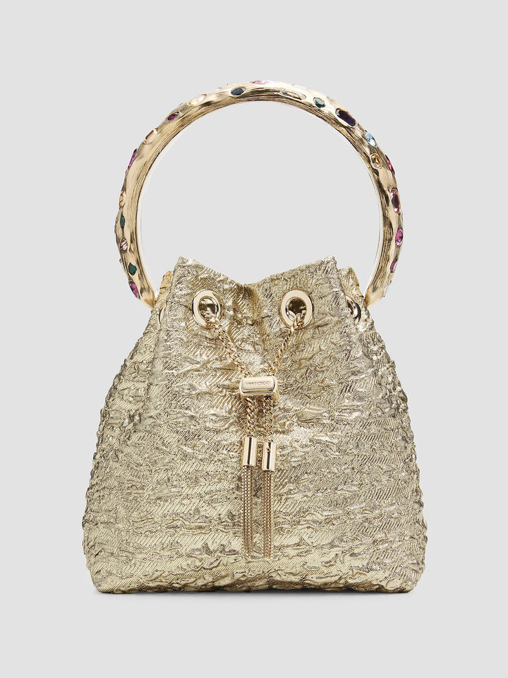 Bon Bon Drawstring Top Handle Bag - Gold