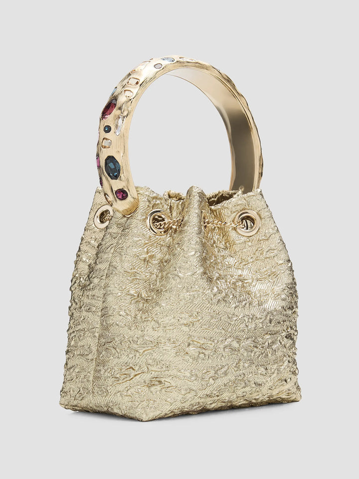 Bon Bon Drawstring Top Handle Bag - Gold