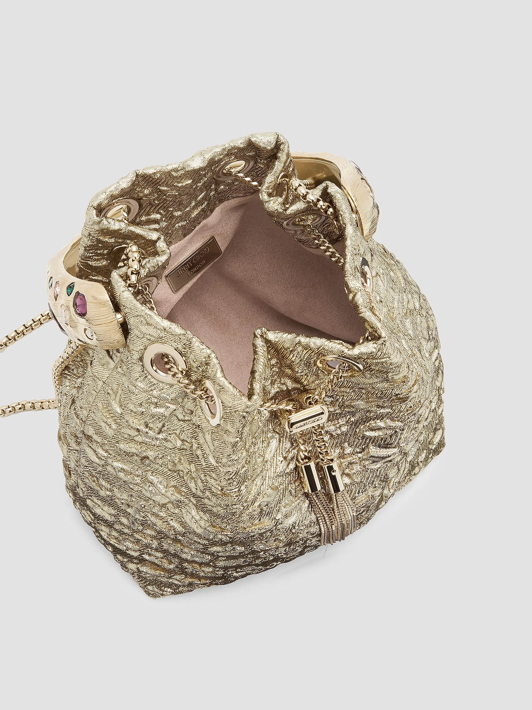 Bon Bon Drawstring Top Handle Bag - Gold