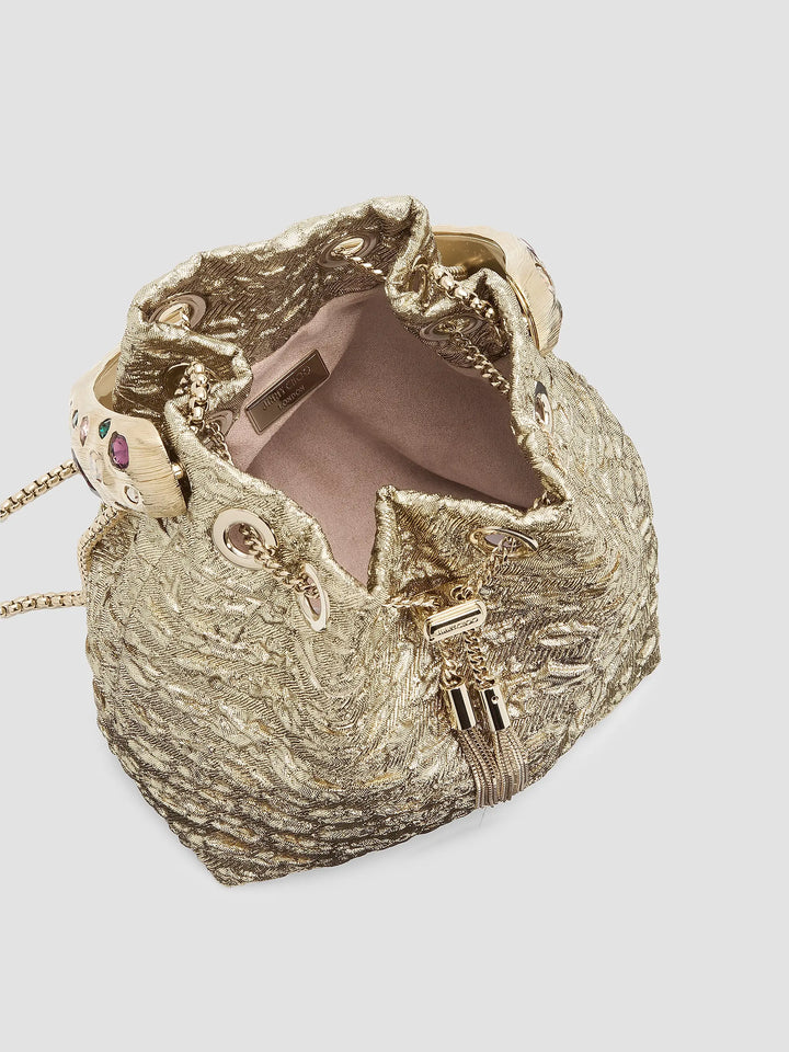 Bon Bon Drawstring Top Handle Bag - Gold