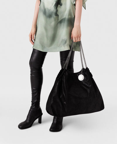 Falabella Drawstring Tote Bag - Black