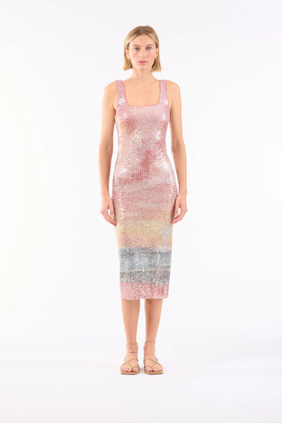 Catch A Wave Tank Dress - Sparkling Surf