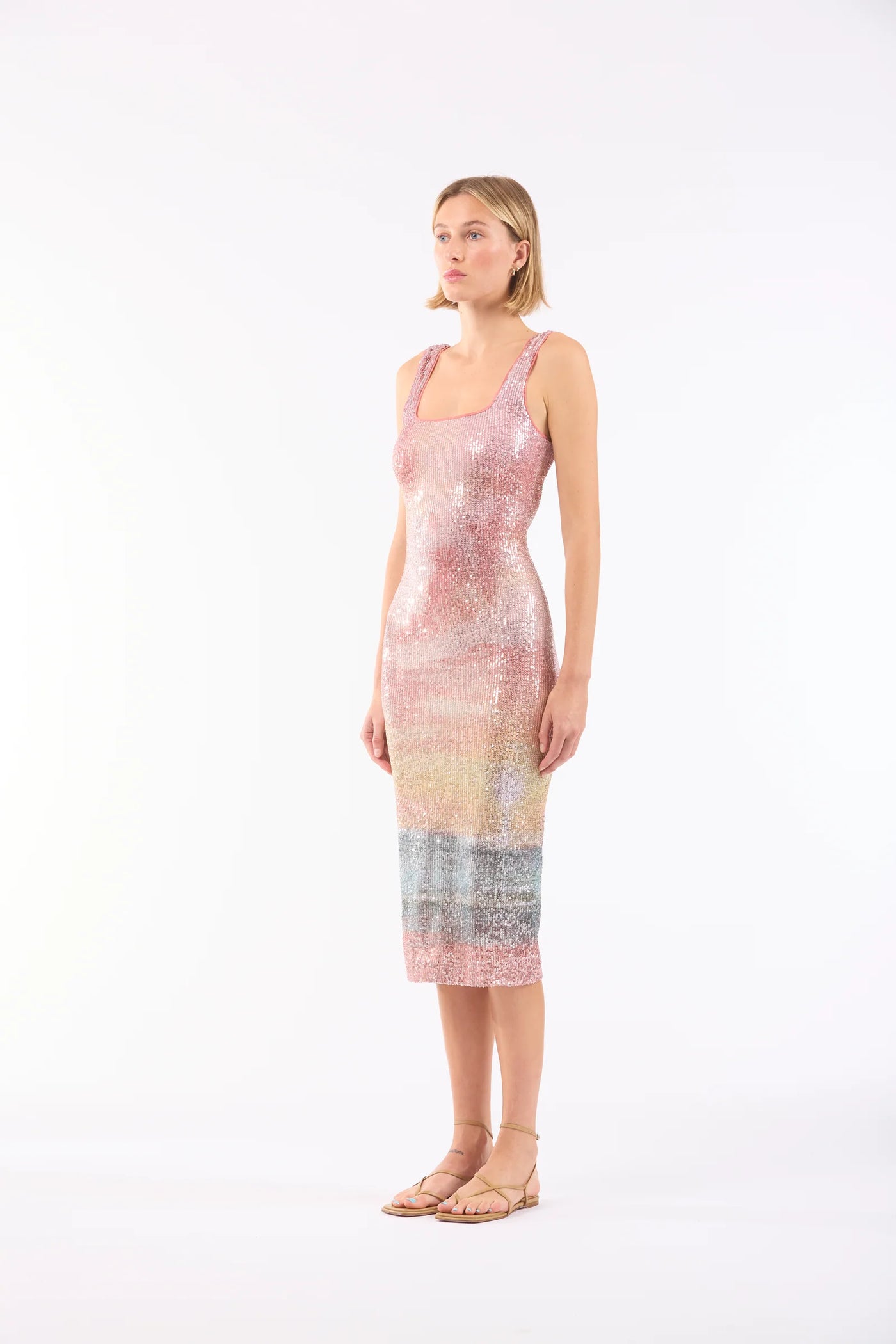 Catch A Wave Tank Dress - Sparkling Surf