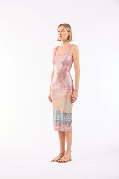 Catch A Wave Tank Dress - Sparkling Surf