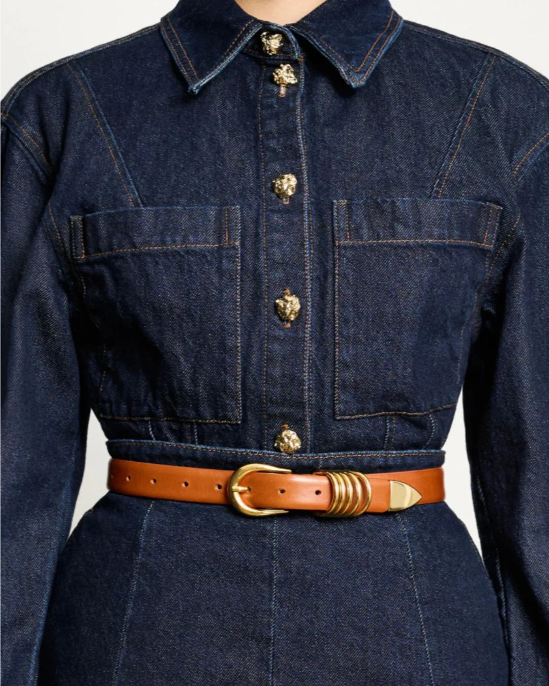Hollyhock Gold Belt - Camel