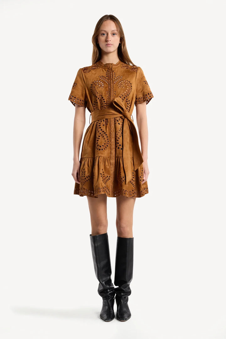 Sol Suede Dress - Camel