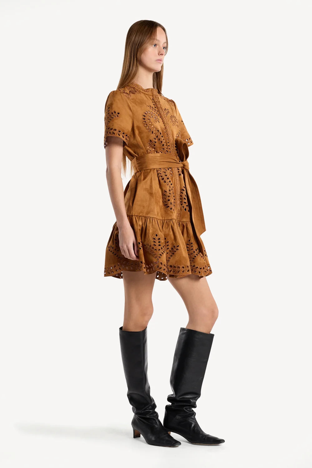 Sol Suede Dress - Camel