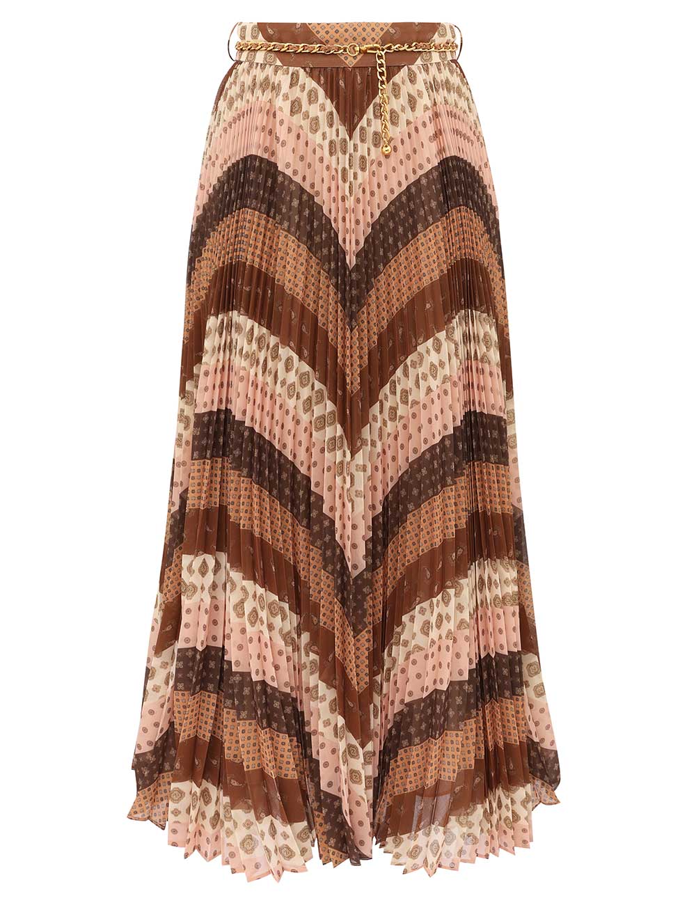 Sunray Pleated Skirt - Rust