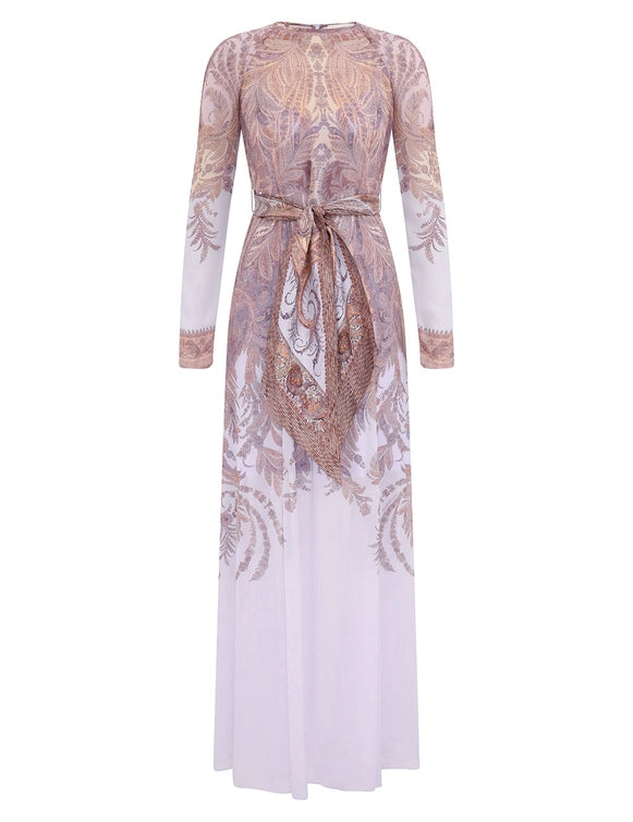 Hypnotic Sheath Dress - Lilac Paisley