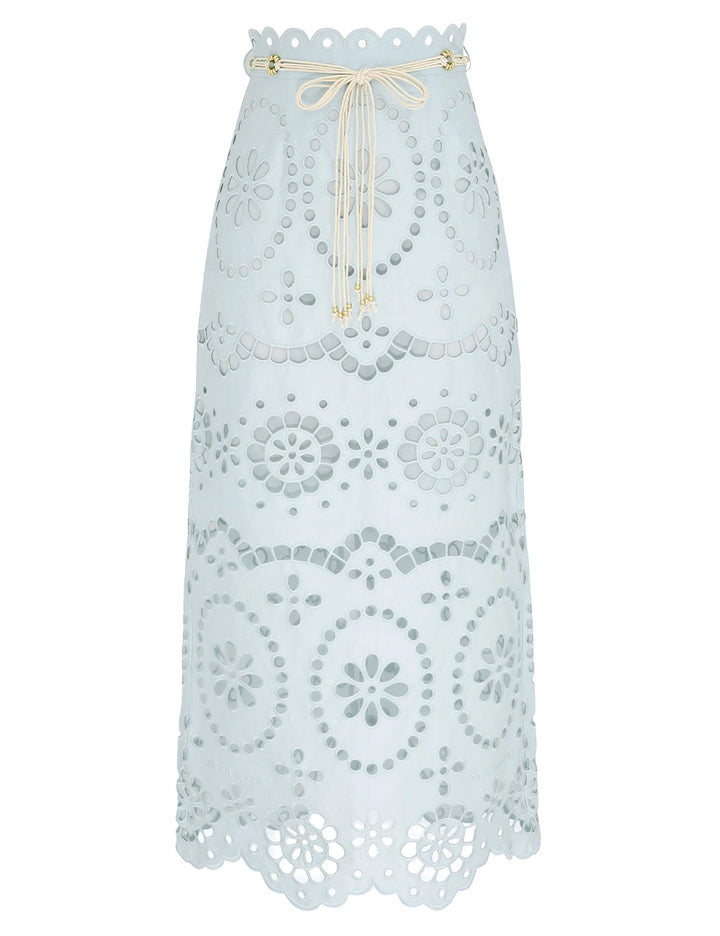 Awaken Embroidered Skirt - Mint