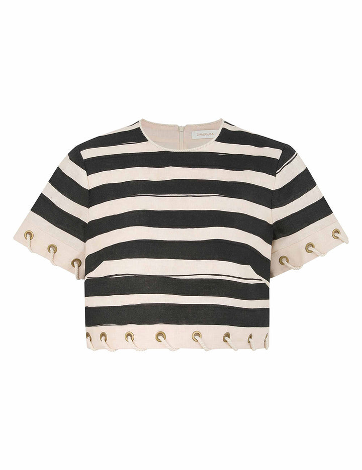 Rebellion Stripe Rope Top - Black Stripe
