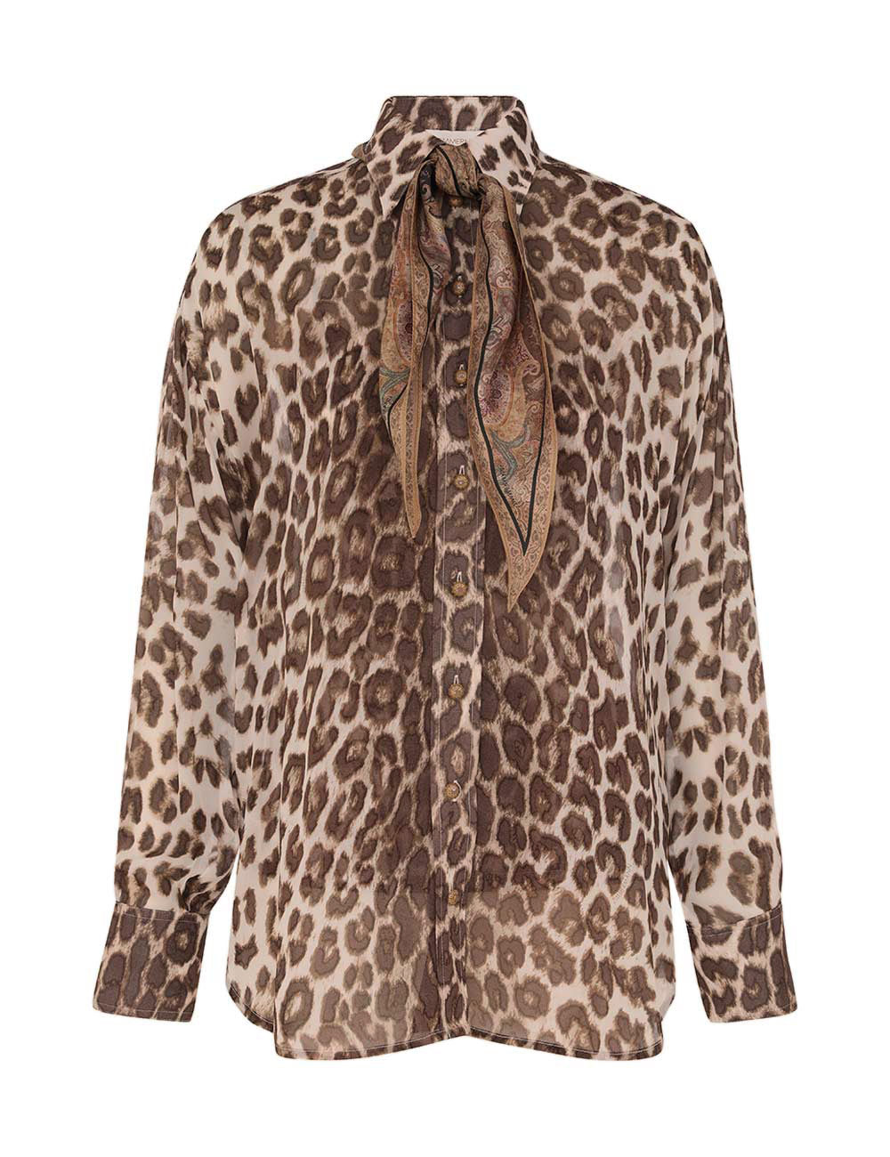 Illustration Leopard Shirt - Chocolate Leopard