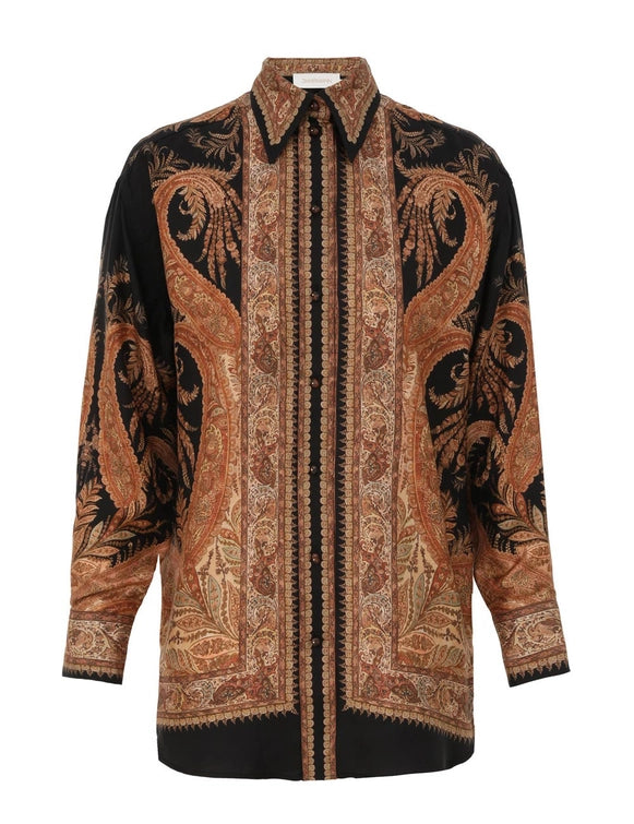 Hypnotic Relaxed Shirt - Black Paisley