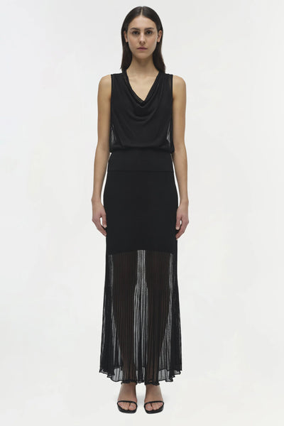 Gennie Knit Midi Skirt - Black