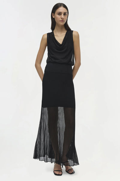 Gennie Knit Midi Skirt - Black