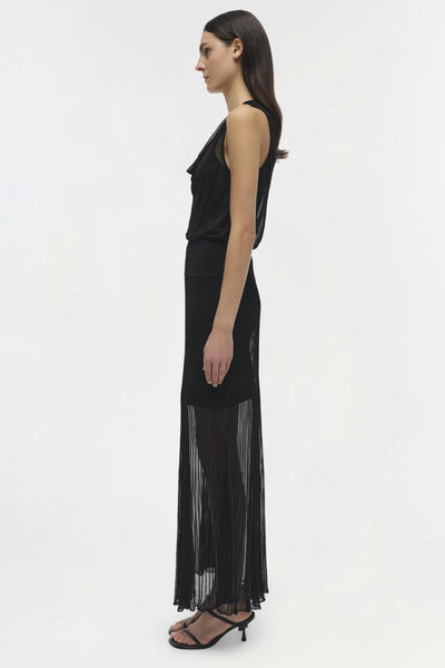 Gennie Knit Midi Skirt - Black