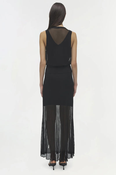 Gennie Knit Midi Skirt - Black