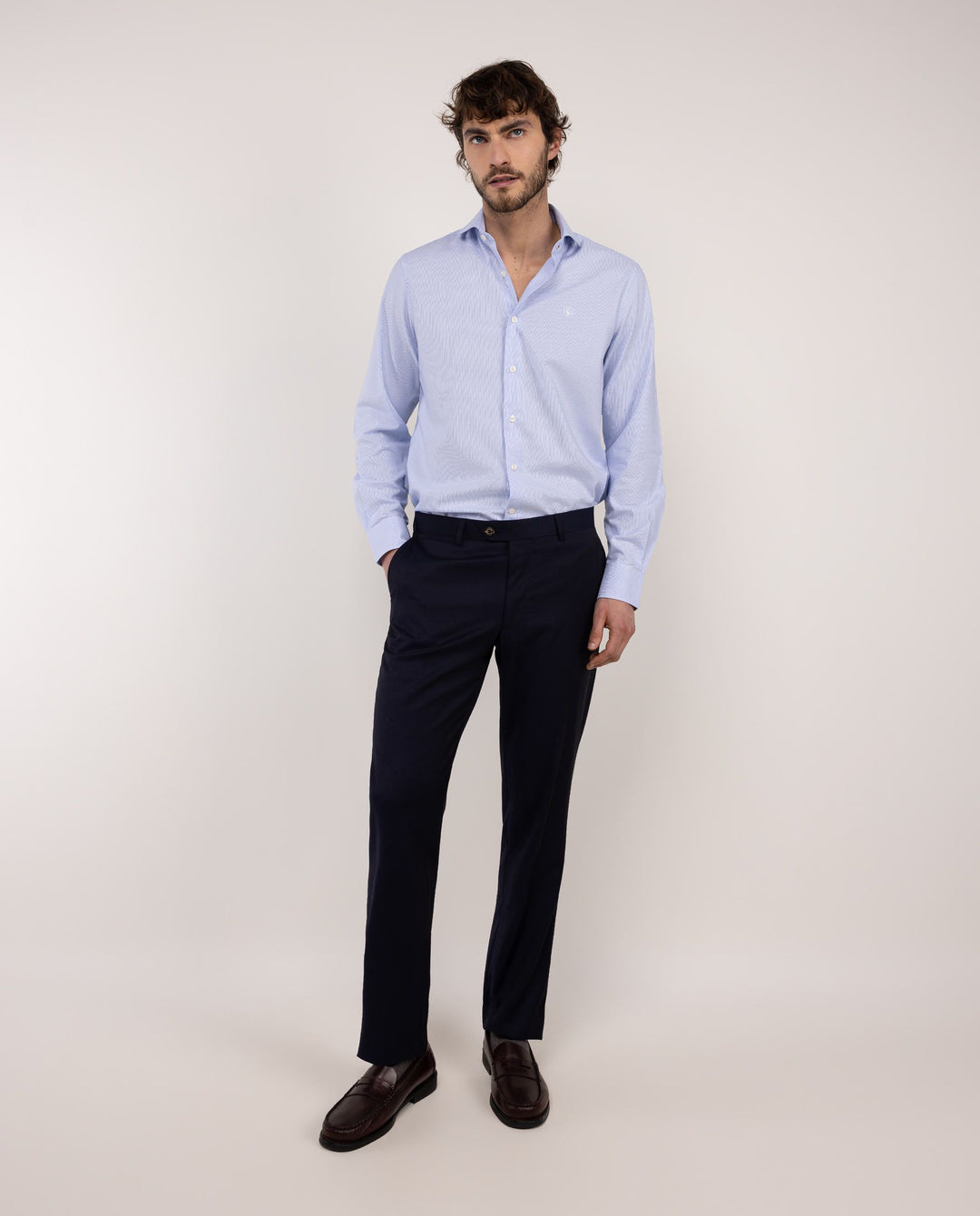 Washable Navy Suit Trouser