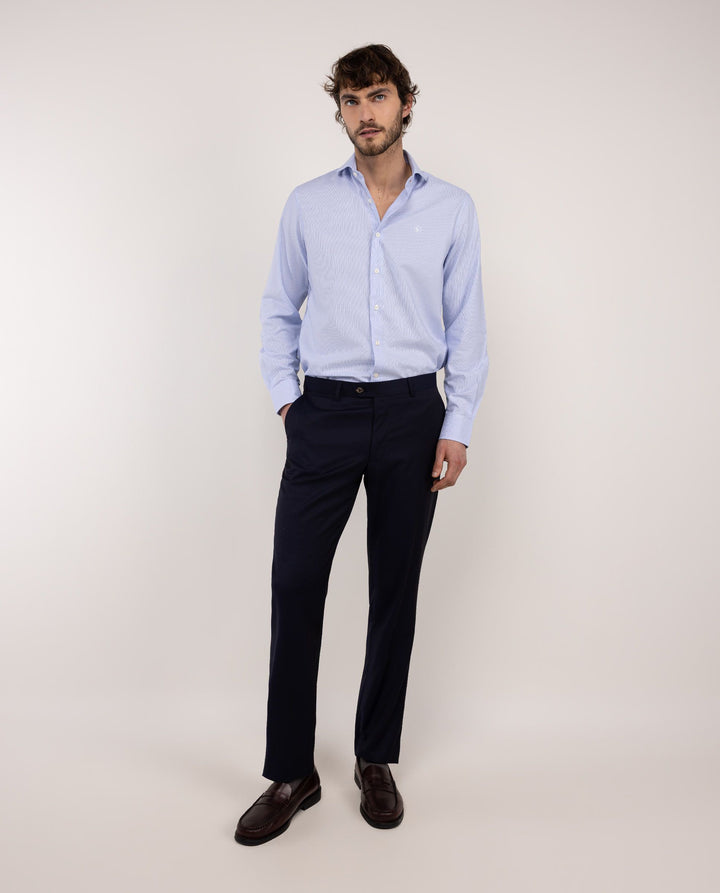 Washable Navy Suit Trouser