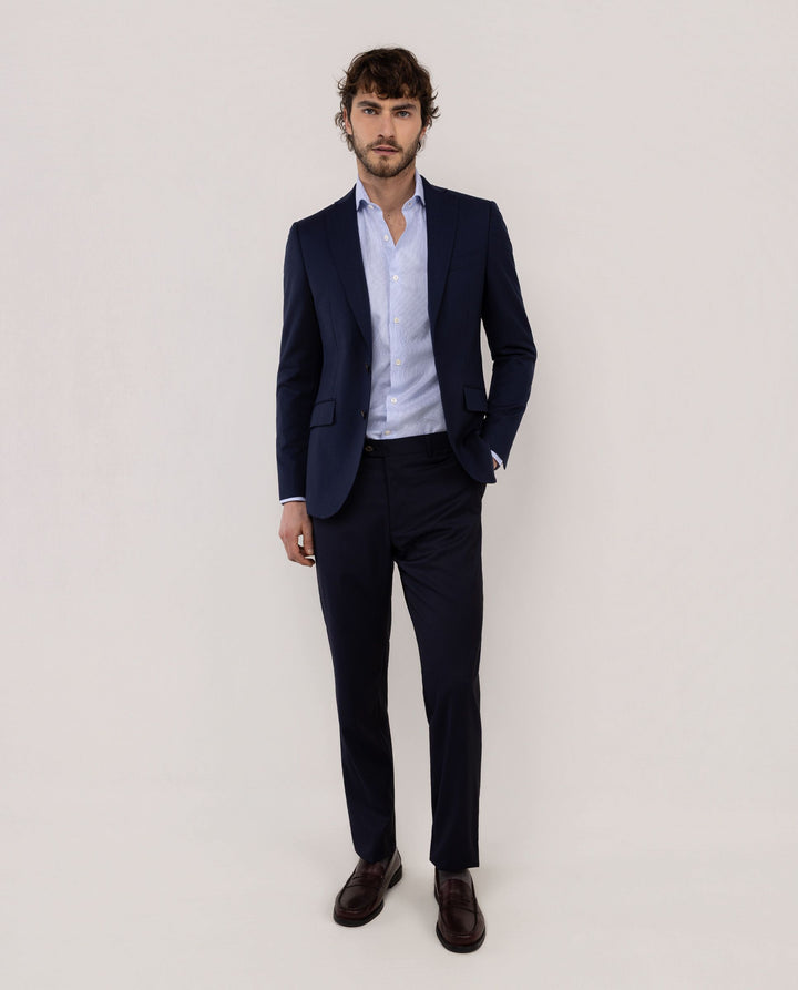 Washable Navy Suit Trouser