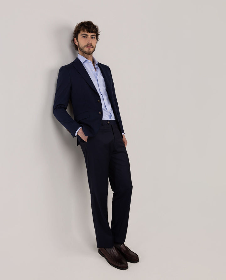 Washable Navy Suit Trouser