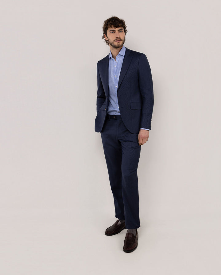 Washable Birdseye Suit Blazer - Navy