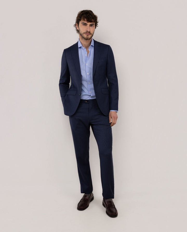 Washable Birdseye Suit Blazer - Navy